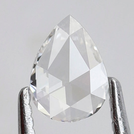 Pear Shape 0.28 Ct Rose Cut Diamond EF Color VS Clarity, Natural Loose Earth Mined Diamond for Promise Ring or Pendant