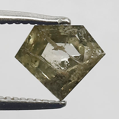 1.09 CT, 6.5 MM Diamond Shape Greenish Diamond For Make Unique Jewelry