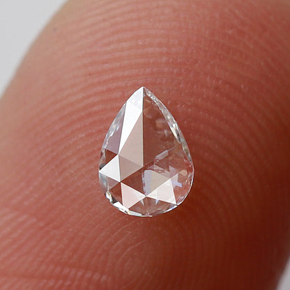 Pear Shape 0.28 Ct Rose Cut Diamond EF Color VS Clarity, Natural Loose Earth Mined Diamond for Promise Ring or Pendant