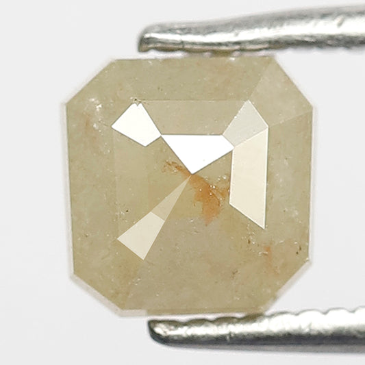 1.34 Ct Radiant Cut Ethical Diamond | Natural Misty Gray Rustic Loose Diamond for Proposal Ring