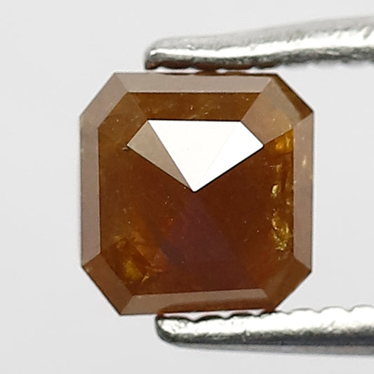 Natural 0.91 Ct Brownish Yellow Radiant Diamond | Rustic Ethical Loose Stone for Engagement Ring
