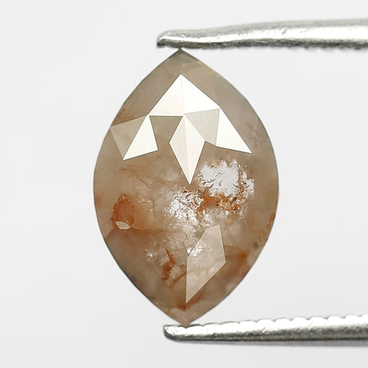 1.37 CT Marquise cut Gray Red Diamond, Natural Rustic Loose Ethically Sourced Diamond For Wedding Jewelry