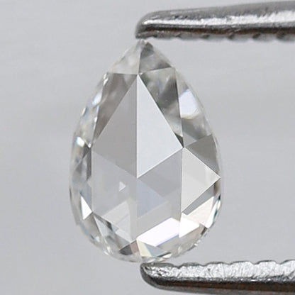 0.34 Ct Pear Shape Rose Cut Diamond E Color VS Clarity, Natural Loose Diamond for Anniversary Ring
