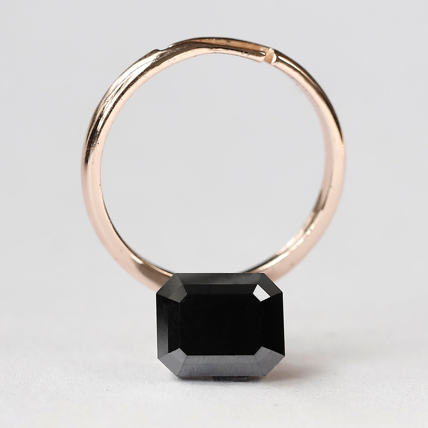 4.39 CT Large Emerald Cut Black Diamond, AAA Quality Natural Treated Loose Diamond for Anniversary Ring