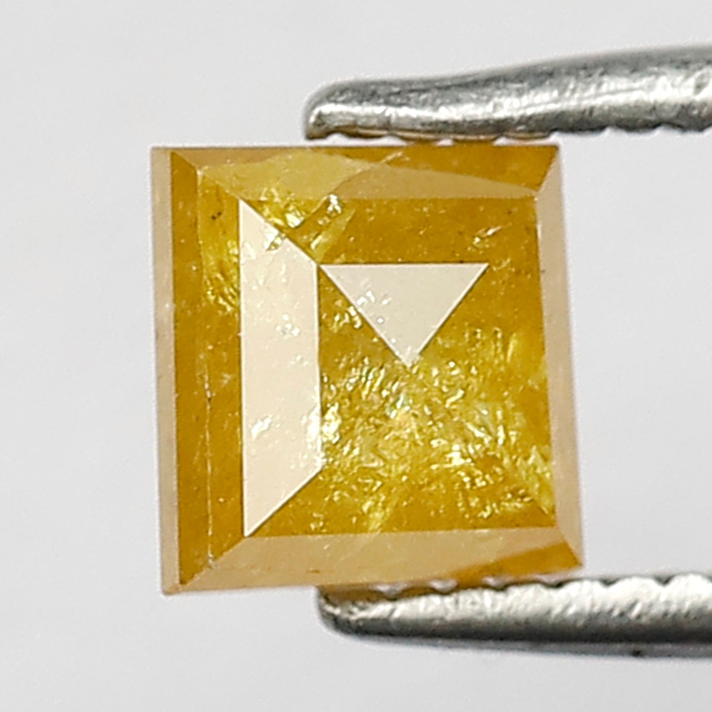 0.89 CT Fancy Square Cut Sparkling Yellowish Loose Salt and Pepper Natural Diamond made for Unique Jewelry on Special Occasions