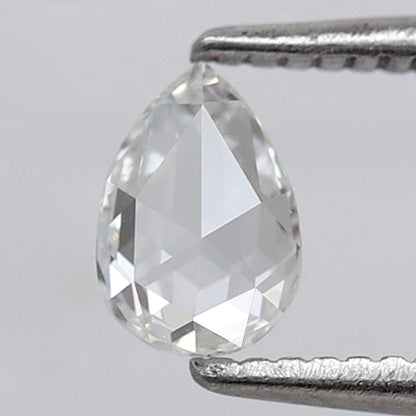 0.34 Ct Pear Shape Rose Cut Diamond E Color VS Clarity, Natural Loose Diamond for Anniversary Ring