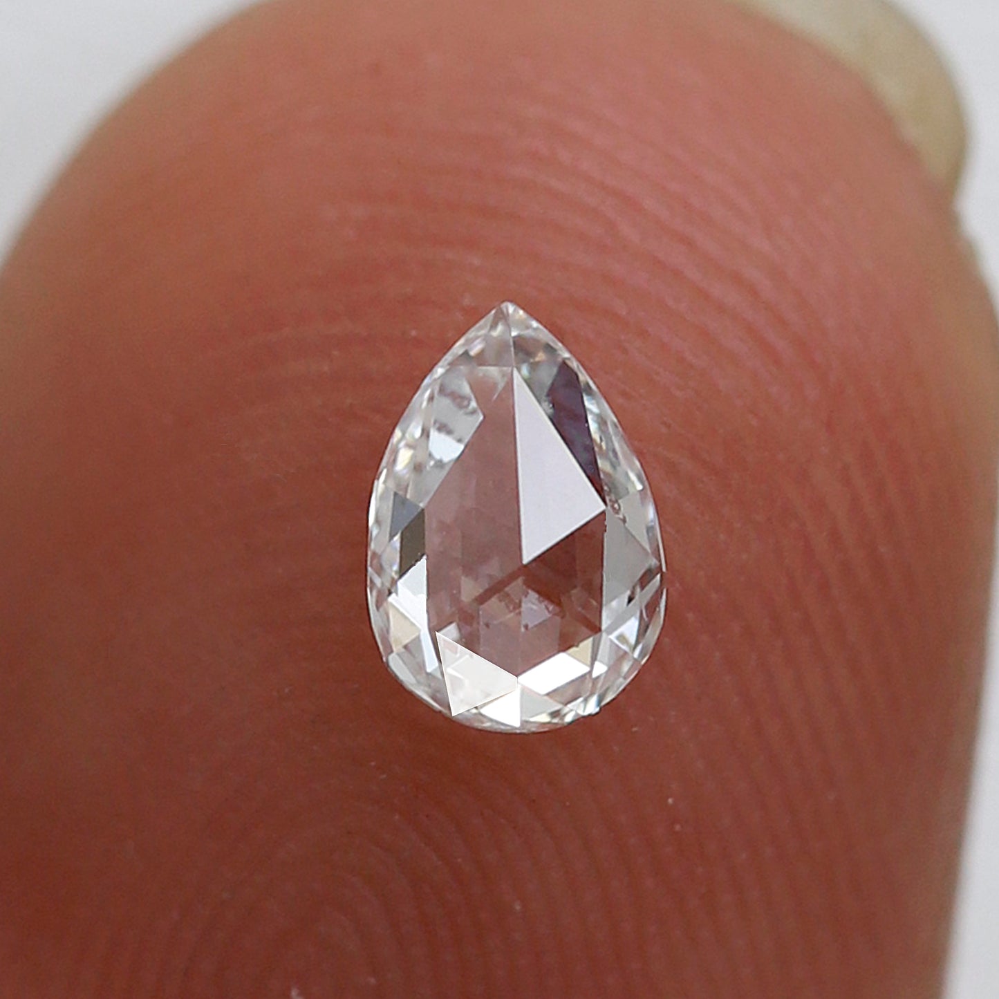 0.34 Ct Pear Shape Rose Cut Diamond E Color VS Clarity, Natural Loose Diamond for Anniversary Ring