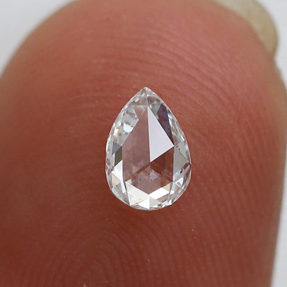 0.34 Ct Pear Shape Rose Cut Diamond E Color VS Clarity, Natural Loose Diamond for Anniversary Ring