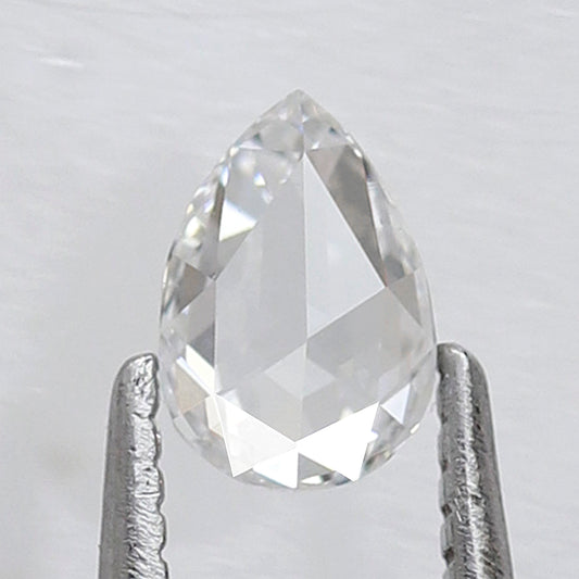0.34 Ct Pear Shape Rose Cut Diamond E Color VS Clarity, Natural Loose Diamond for Anniversary Ring