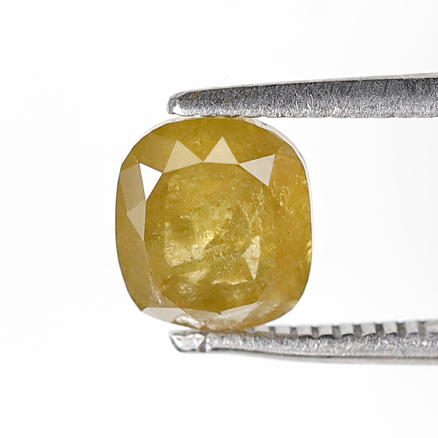 1.41 CT CUSHION Shape Natural Loose Diamond,6mm Cushion cut salt and pepper Diamond, yellow color cushion cut Diamond for making custom ring
