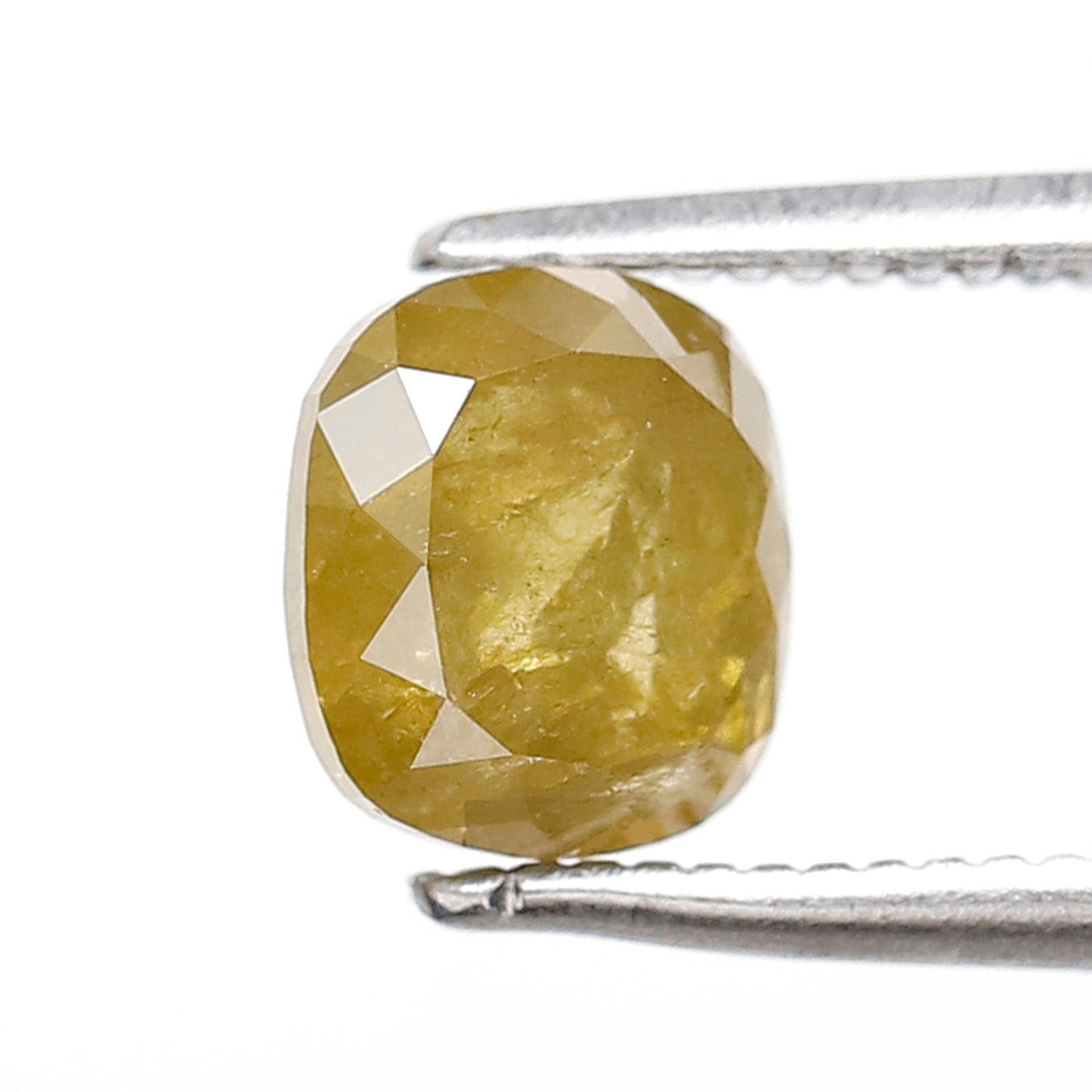 1.41 CT CUSHION Shape Natural Loose Diamond,6mm Cushion cut salt and pepper Diamond, yellow color cushion cut Diamond for making custom ring
