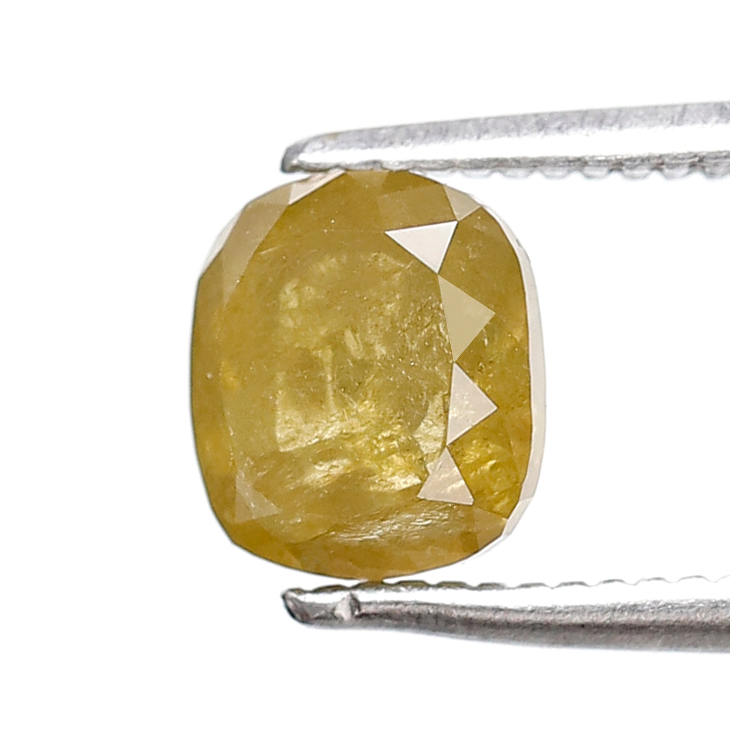 1.41 CT CUSHION Shape Natural Loose Diamond,6mm Cushion cut salt and pepper Diamond, yellow color cushion cut Diamond for making custom ring