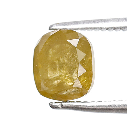 1.41 CT CUSHION Shape Natural Loose Diamond,6mm Cushion cut salt and pepper Diamond, yellow color cushion cut Diamond for making custom ring
