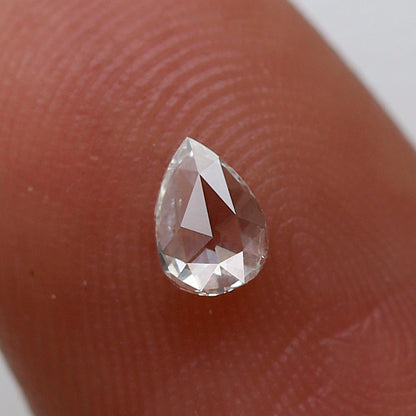 0.23 CT Pear Shape Rose cut Diamond, Natural GH color Vs Clarity Loose Diamond For Making Earring
