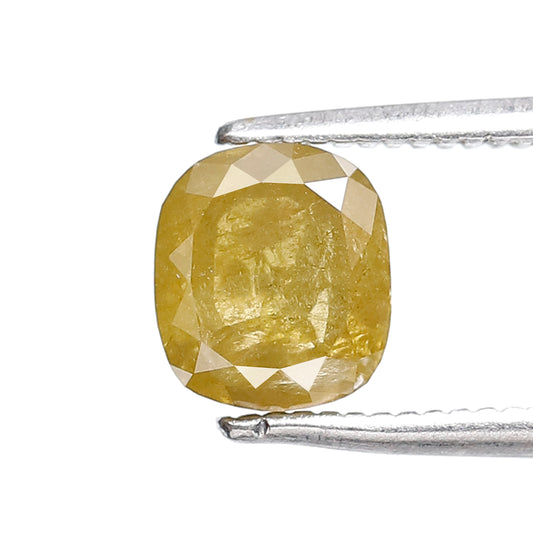1.41 CT CUSHION Shape Natural Loose Diamond,6mm Cushion cut salt and pepper Diamond, yellow color cushion cut Diamond for making custom ring
