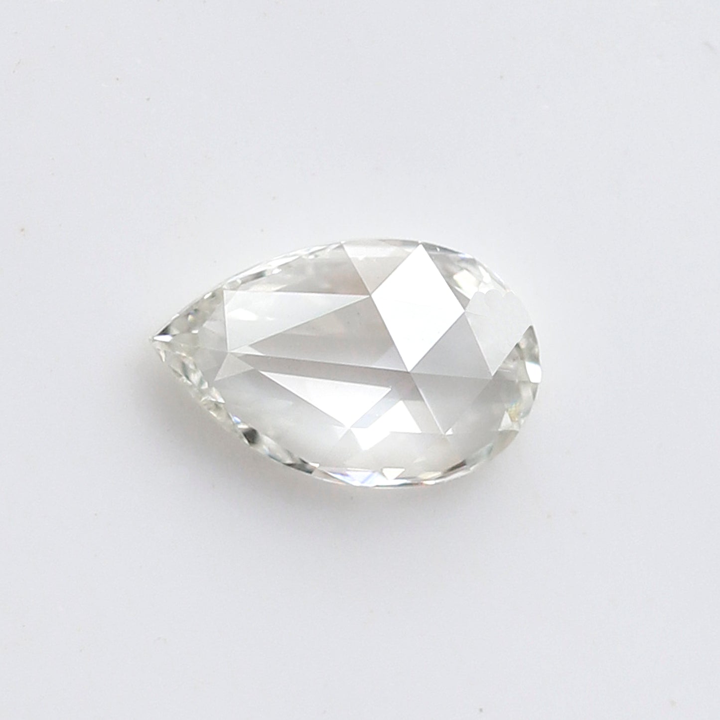 Pear Shape 0.58 Ct Rose Cut Diamond GH VS Clarity, Natural Loose Earth Mined Diamond for Bridal Ring, Fine Jewelry Stone