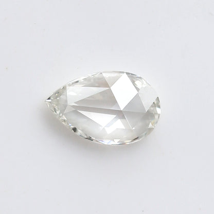 Pear Shape 0.58 Ct Rose Cut Diamond GH VS Clarity, Natural Loose Earth Mined Diamond for Bridal Ring, Fine Jewelry Stone