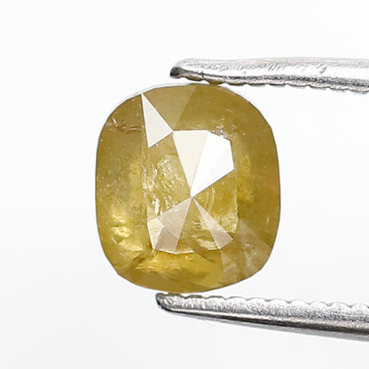 1.41 CT CUSHION Shape Natural Loose Diamond,6mm Cushion cut salt and pepper Diamond, yellow color cushion cut Diamond for making custom ring