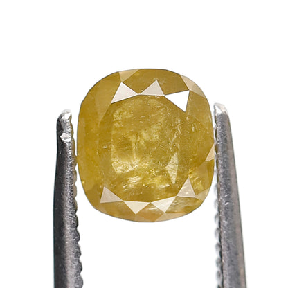 1.41 CT CUSHION Shape Natural Loose Diamond,6mm Cushion cut salt and pepper Diamond, yellow color cushion cut Diamond for making custom ring