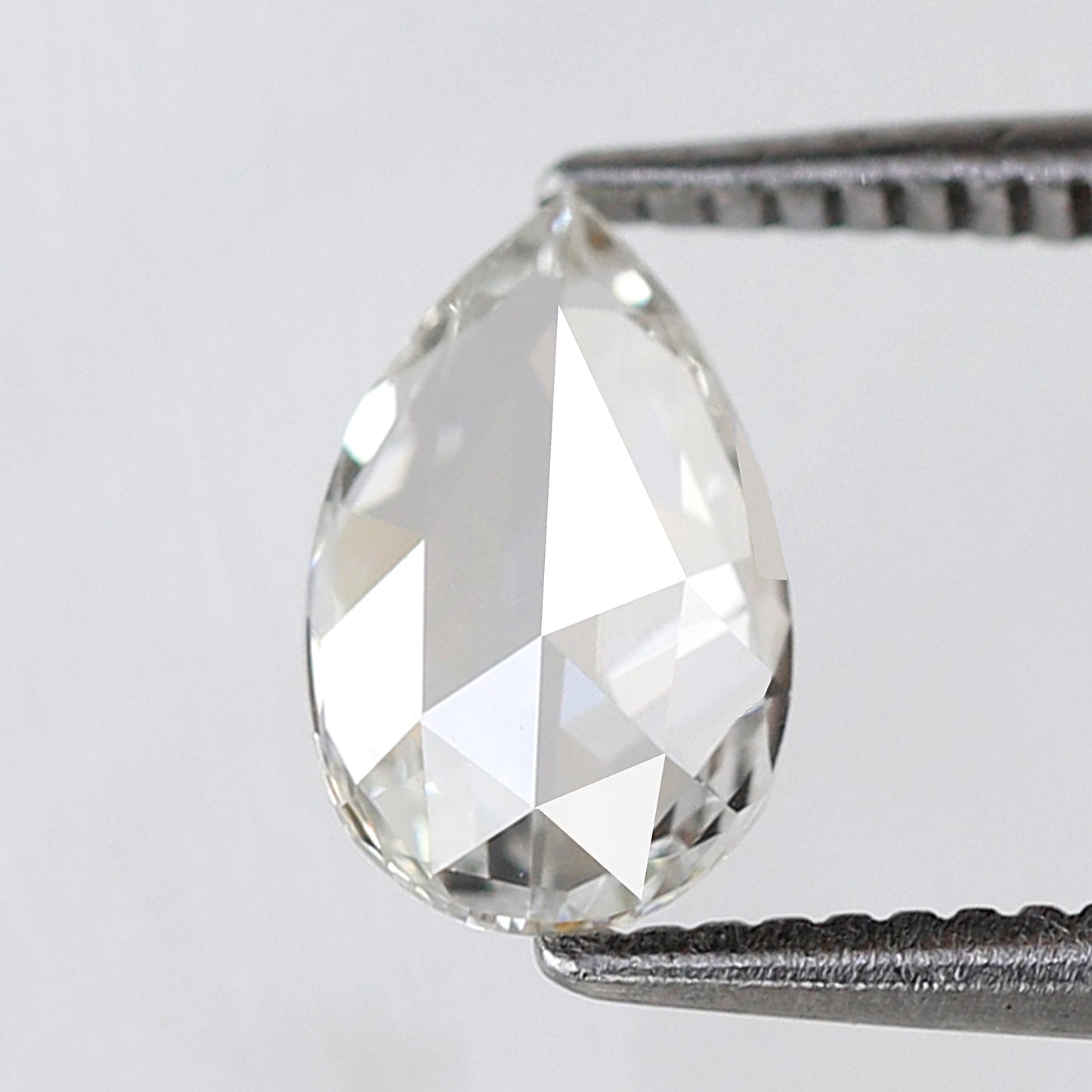Pear Shape 0.58 Ct Rose Cut Diamond GH VS Clarity, Natural Loose Earth Mined Diamond for Bridal Ring, Fine Jewelry Stone