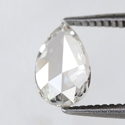 Pear Shape 0.58 Ct Rose Cut Diamond GH VS Clarity, Natural Loose Earth Mined Diamond for Bridal Ring, Fine Jewelry Stone