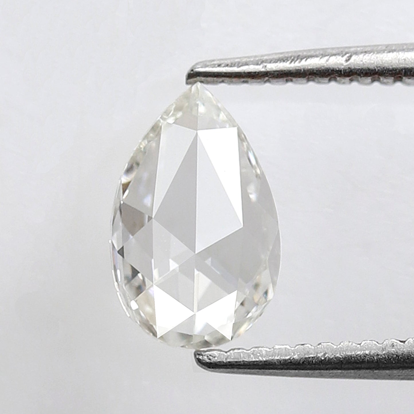 Pear Shape 0.58 Ct Rose Cut Diamond GH VS Clarity, Natural Loose Earth Mined Diamond for Bridal Ring, Fine Jewelry Stone