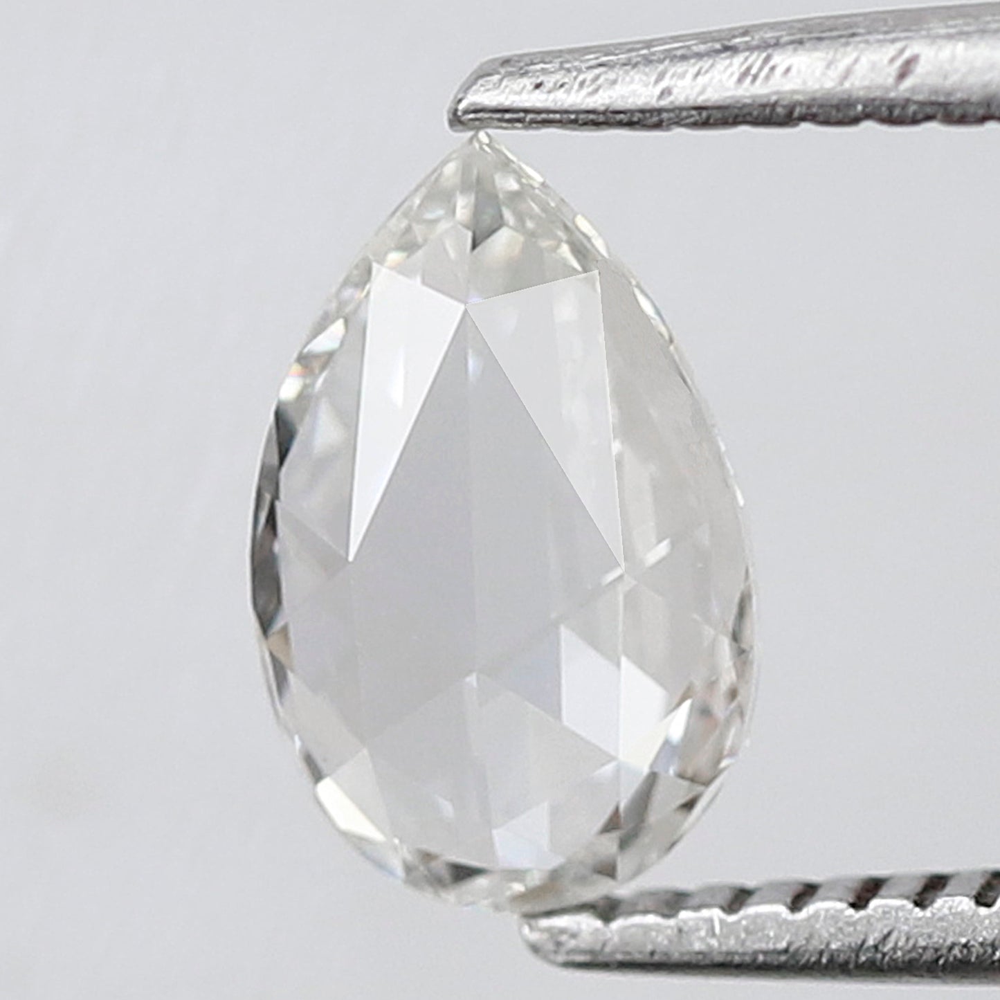 Pear Shape 0.58 Ct Rose Cut Diamond GH VS Clarity, Natural Loose Earth Mined Diamond for Bridal Ring, Fine Jewelry Stone