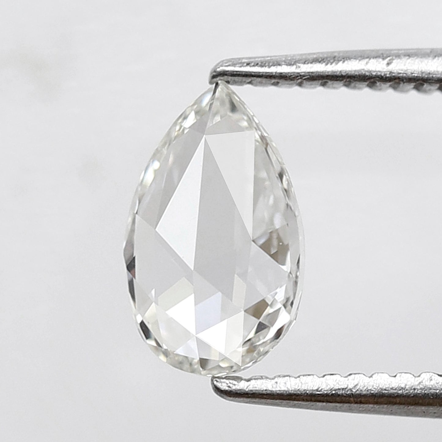 Pear Shape 0.58 Ct Rose Cut Diamond GH VS Clarity, Natural Loose Earth Mined Diamond for Bridal Ring, Fine Jewelry Stone