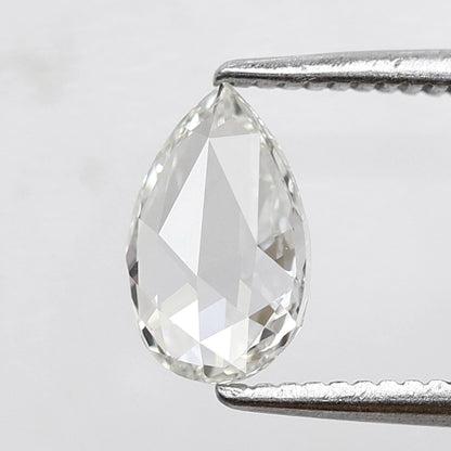 Pear Shape 0.58 Ct Rose Cut Diamond GH VS Clarity, Natural Loose Earth Mined Diamond for Bridal Ring, Fine Jewelry Stone