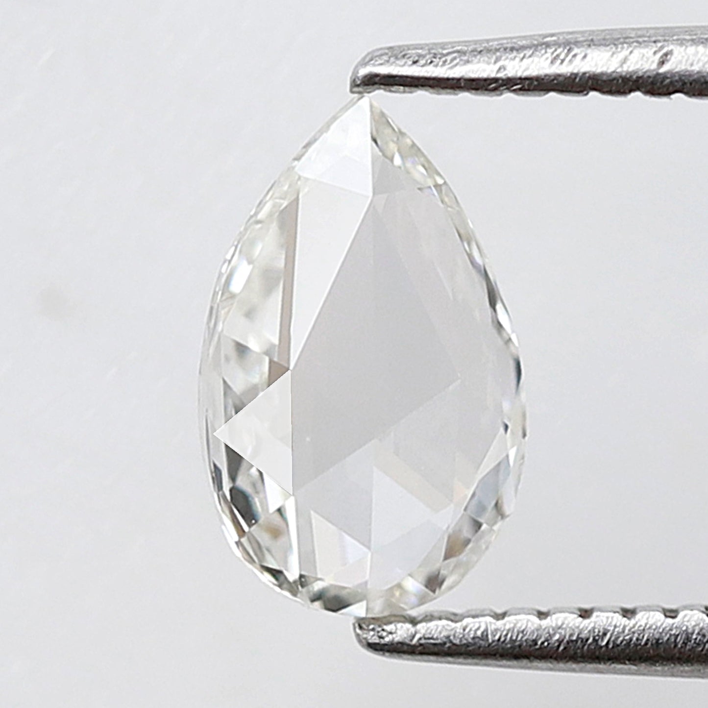 Pear Shape 0.58 Ct Rose Cut Diamond GH VS Clarity, Natural Loose Earth Mined Diamond for Bridal Ring, Fine Jewelry Stone