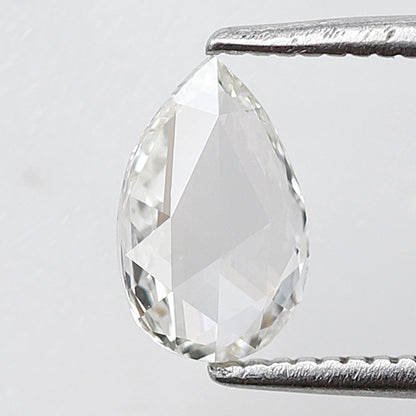 Pear Shape 0.58 Ct Rose Cut Diamond GH VS Clarity, Natural Loose Earth Mined Diamond for Bridal Ring, Fine Jewelry Stone