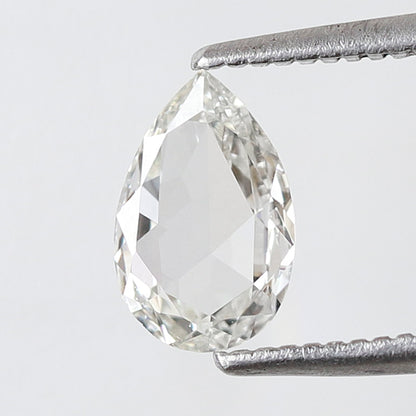 Pear Shape 0.58 Ct Rose Cut Diamond GH VS Clarity, Natural Loose Earth Mined Diamond for Bridal Ring, Fine Jewelry Stone