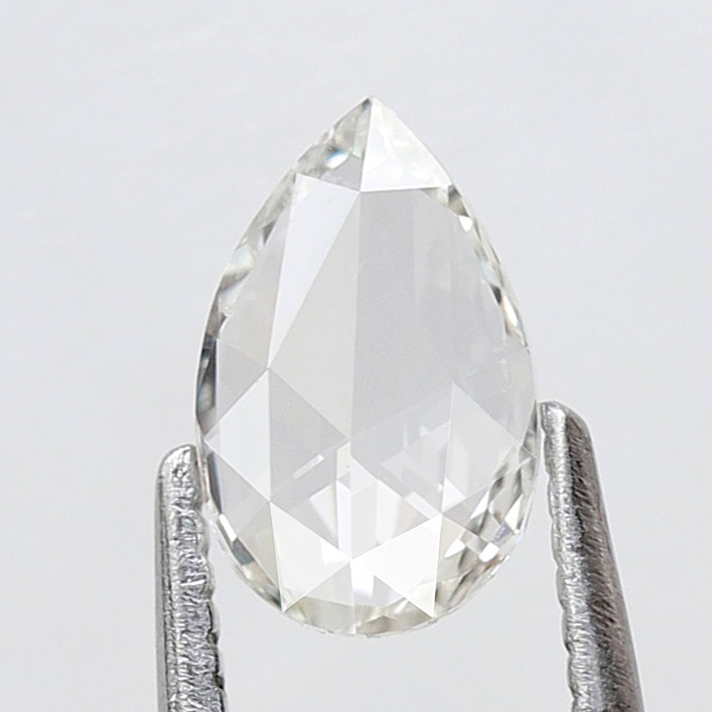 Pear Shape 0.58 Ct Rose Cut Diamond GH VS Clarity, Natural Loose Earth Mined Diamond for Bridal Ring, Fine Jewelry Stone