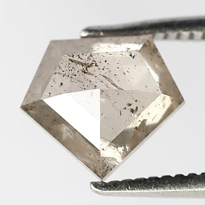 Pentagon 1.37 Ct Natural Brownish Rustic Diamond | Conflict Free Loose Diamond for Pendant Jewelry