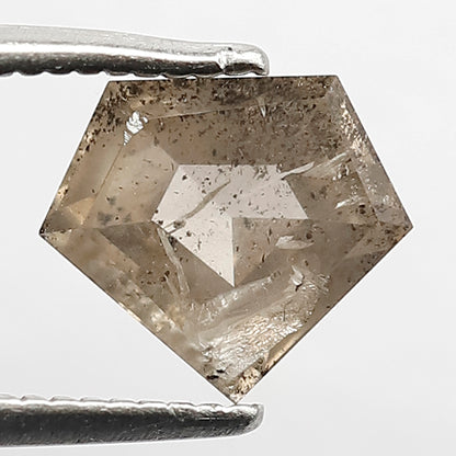 Pentagon 1.37 Ct Natural Brownish Rustic Diamond | Conflict Free Loose Diamond for Pendant Jewelry