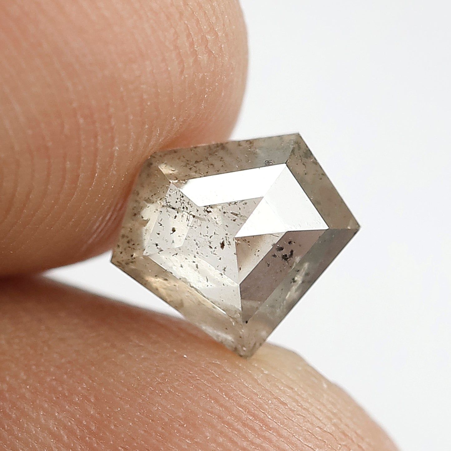 Pentagon 1.37 Ct Natural Brownish Rustic Diamond | Conflict Free Loose Diamond for Pendant Jewelry