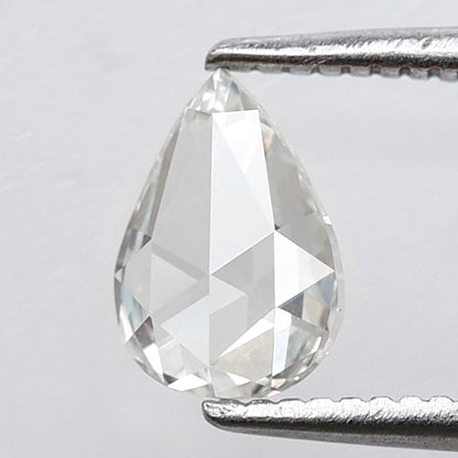 0.64 Ct Pear Shape Rose Cut Diamond GH Color VS Clarity, Natural Loose Conflict Free Diamond for Engagement Ring