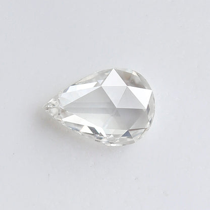 0.64 Ct Pear Shape Rose Cut Diamond GH Color VS Clarity, Natural Loose Conflict Free Diamond for Engagement Ring