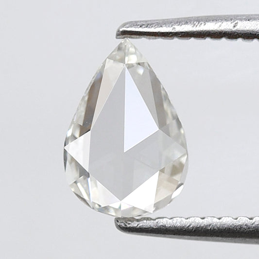 0.64 Ct Pear Shape Rose Cut Diamond GH Color VS Clarity, Natural Loose Conflict Free Diamond for Engagement Ring