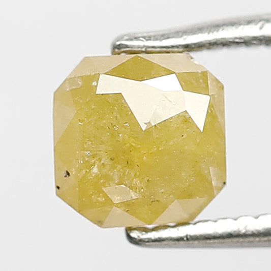 0.89 CT Rustic Radiant cut Diamond, Loose Natural Yellow Ethically Sourced Diamond