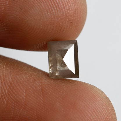 1.31 CT GEOMETRIC Shape Natural Loose Diamond, 6 mm salt and pepper diamond, Brown color geometric cut Diamond for making Anniversary ring