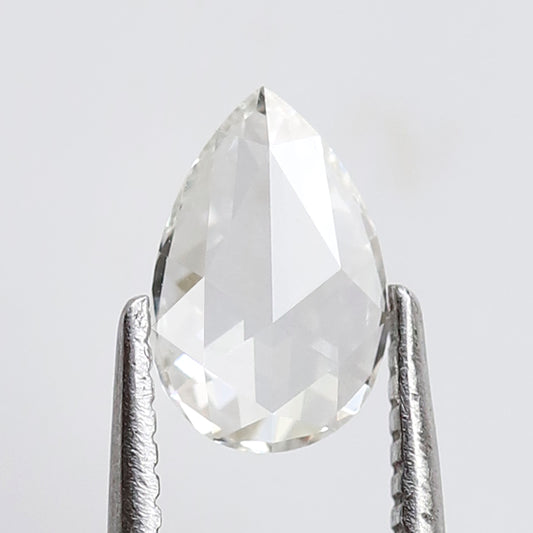 Pear Shape 0.51 Ct Rose Cut Diamond HI Color-VS Clarity, Natural Loose Conflict Free Diamond for Minimalist Ring or Pendant