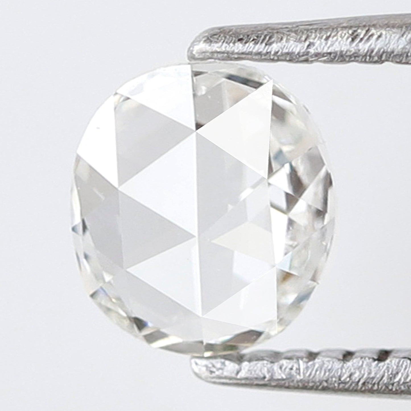 0.48 Ct FG VS Oval Rose Cut Loose Diamond, Natural Earth Mined Diamond 6.20 mm for Dainty Ring or Fine Jewelry