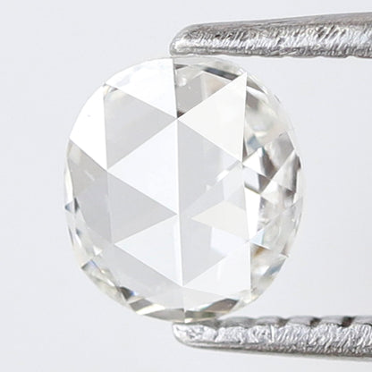 0.48 Ct FG VS Oval Rose Cut Loose Diamond, Natural Earth Mined Diamond 6.20 mm for Dainty Ring or Fine Jewelry