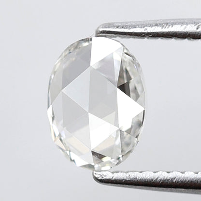 0.48 Ct FG VS Oval Rose Cut Loose Diamond, Natural Earth Mined Diamond 6.20 mm for Dainty Ring or Fine Jewelry
