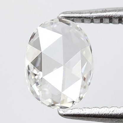 0.48 Ct FG VS Oval Rose Cut Loose Diamond, Natural Earth Mined Diamond 6.20 mm for Dainty Ring or Fine Jewelry