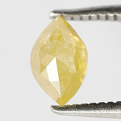 Marquise 0.57 Ct Natural Fancy Yellow Translucent Rustic Diamond | Earth Mined Loose Diamond