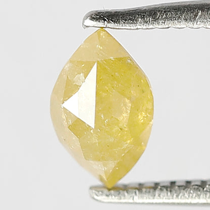Marquise 0.57 Ct Natural Fancy Yellow Translucent Rustic Diamond | Earth Mined Loose Diamond