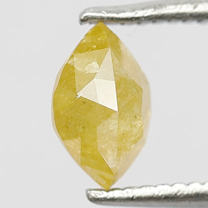 Marquise 0.57 Ct Natural Fancy Yellow Translucent Rustic Diamond | Earth Mined Loose Diamond