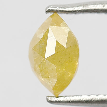 Marquise 0.57 Ct Natural Fancy Yellow Translucent Rustic Diamond | Earth Mined Loose Diamond